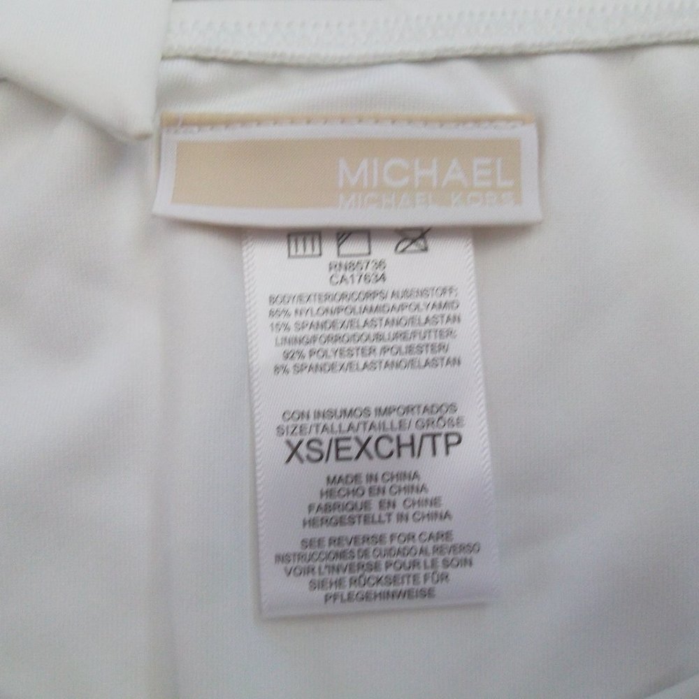 Michael Kors Logo Ring Triangle Halter Iconic Bikini Swimsuit - Picture 5 of 6